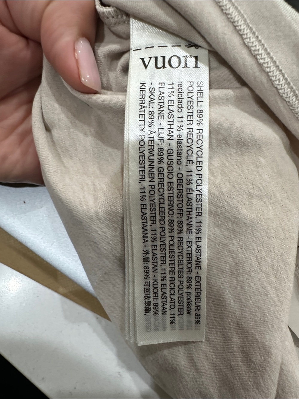 Vuori Cream Ribbed Racerback Tank Top - Picture 5 of 5